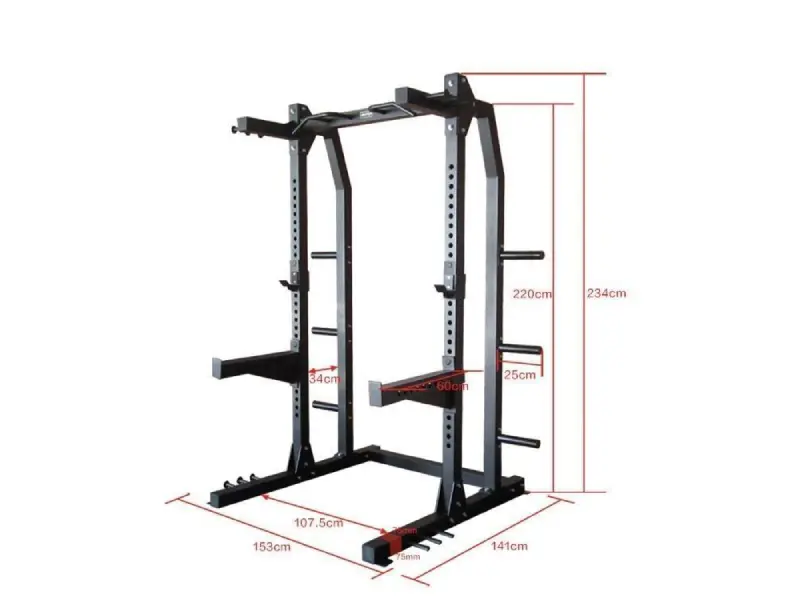 Heavy-Duty Crossfit Half Rack for Strength Training